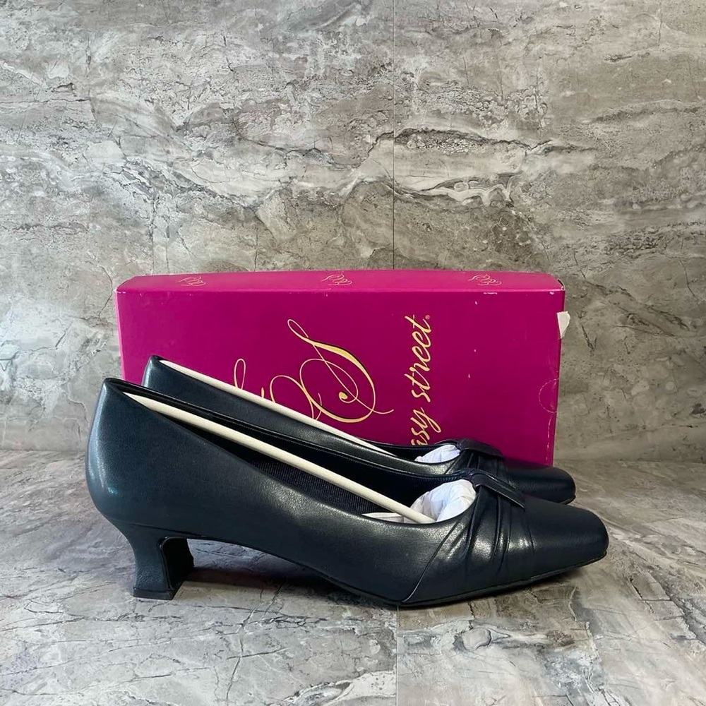 Easy Street Women's Waive Pumps BLACK Square Toe - Picture 7 of 9